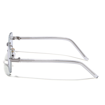 Voyage Silver Rimless Eyeglasses for Men & Women (5G476FMG9263)