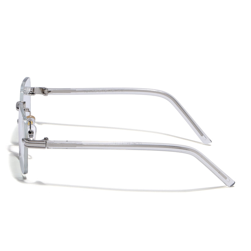Voyage Silver Rimless Eyeglasses for Men & Women (5G476FMG9263)