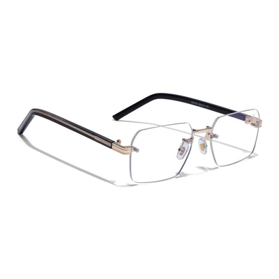 Voyage Golden Rimless Eyeglasses for Men & Women (5G476FMG9264)