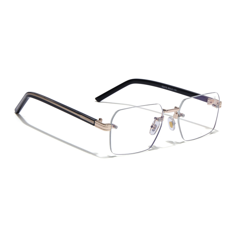 Voyage Golden Rimless Eyeglasses for Men & Women (5G476FMG9264)