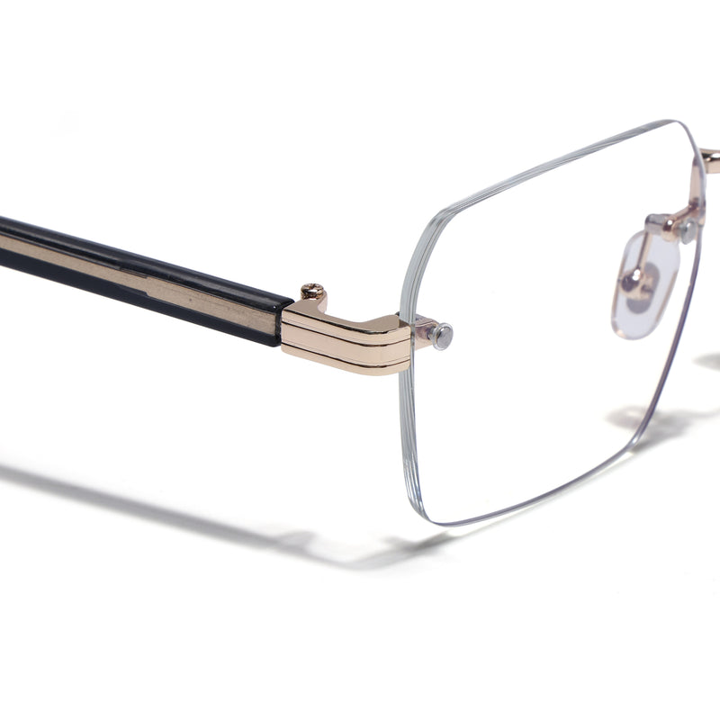 Voyage Golden Rimless Eyeglasses for Men & Women (5G476FMG9264)