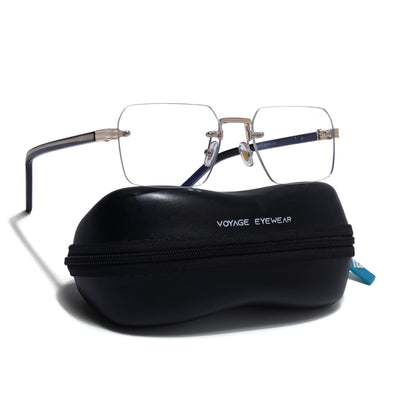 Voyage Golden Rimless Eyeglasses for Men & Women (5G476FMG9264)