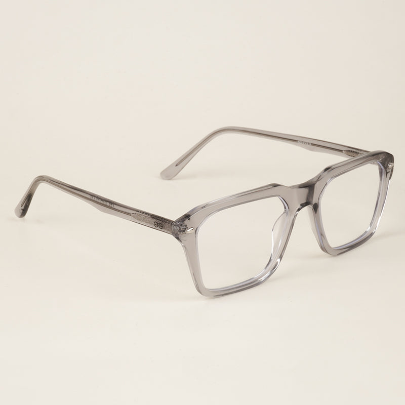 Goeye Grey Square Acetate Eyeglasses for Men & Women (GO173GE1673-C3)