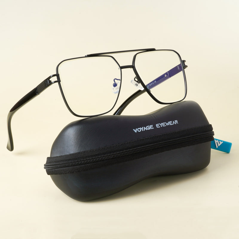 Voyage Black Wayfarer Eyeglasses for Men & Women (1023MG5233-C3)
