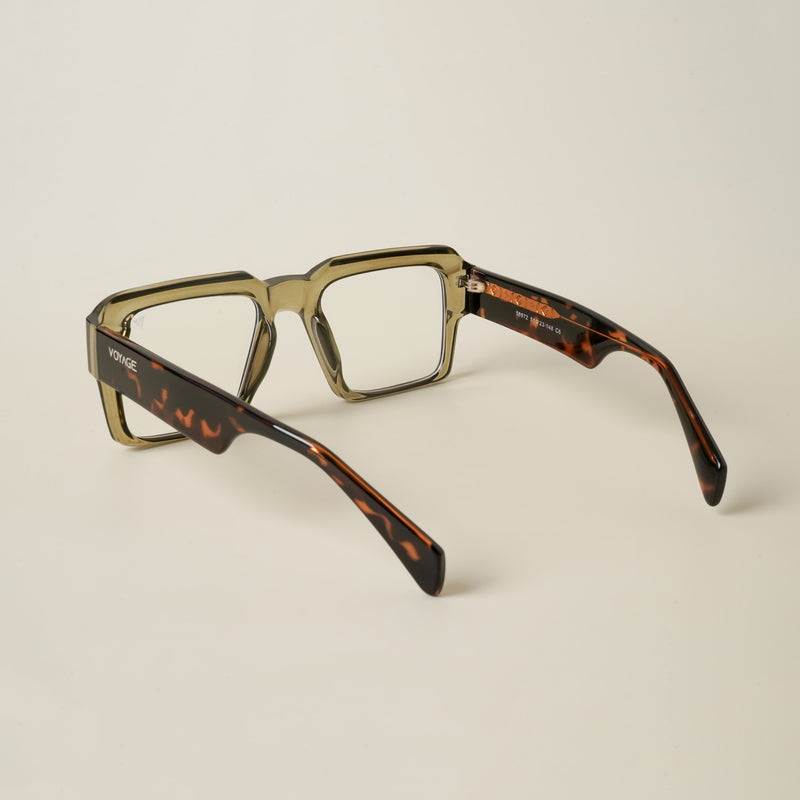 Voyage Goat Transparent Green Wayfarer Eyeglasses for Men & Women (58972MG4760-C5)