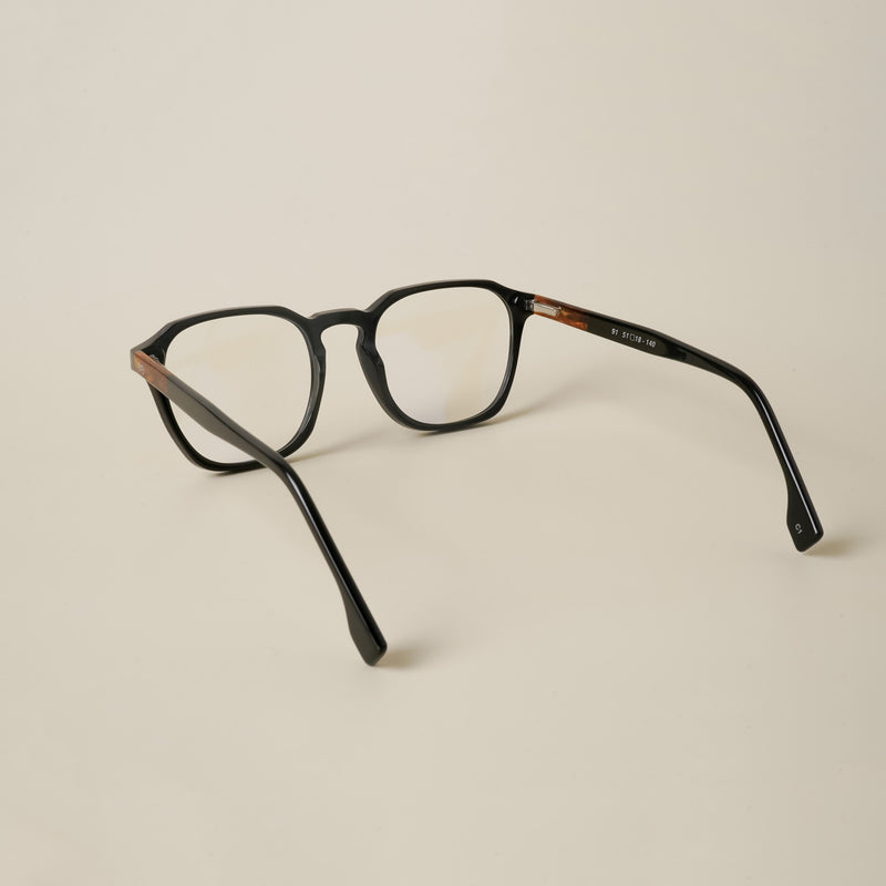 Goeye Shine Black Square Eyeglasses for Men & Women (G091GE1684-C1)