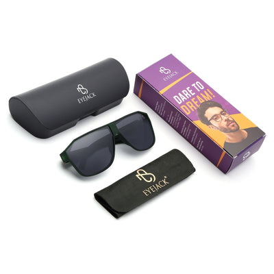 Eyejack Blue Wayfarer Polarized Sunglasses for Men & Women (6023PCL1246)