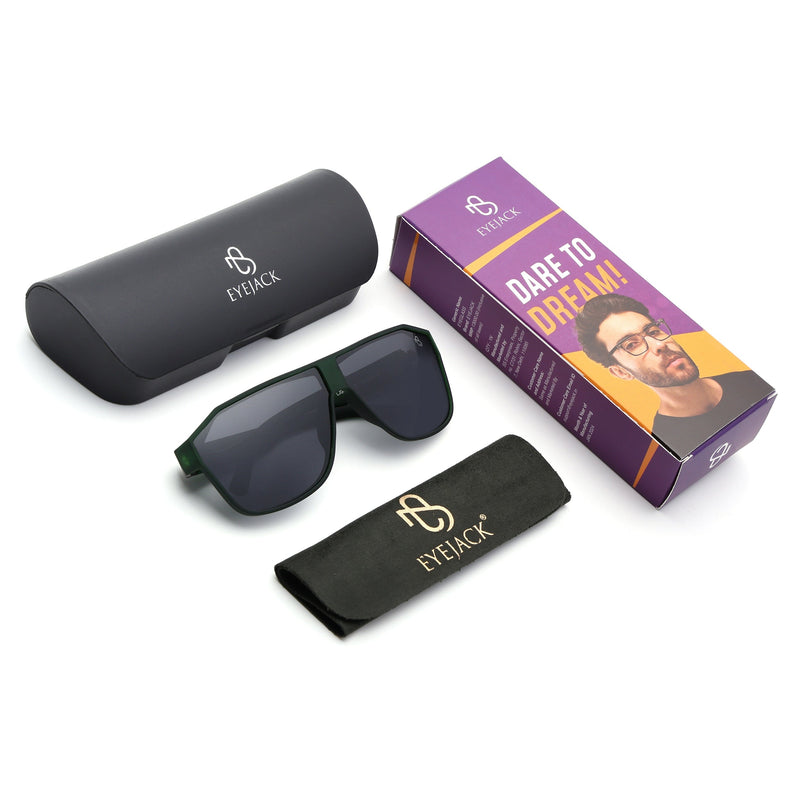 Eyejack Blue Wayfarer Polarized Sunglasses for Men & Women (6023PCL1246)