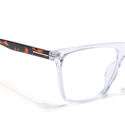 Voyage Clear Wayfarer Eyeglasses for Men & Women (602MG3902-C2)
