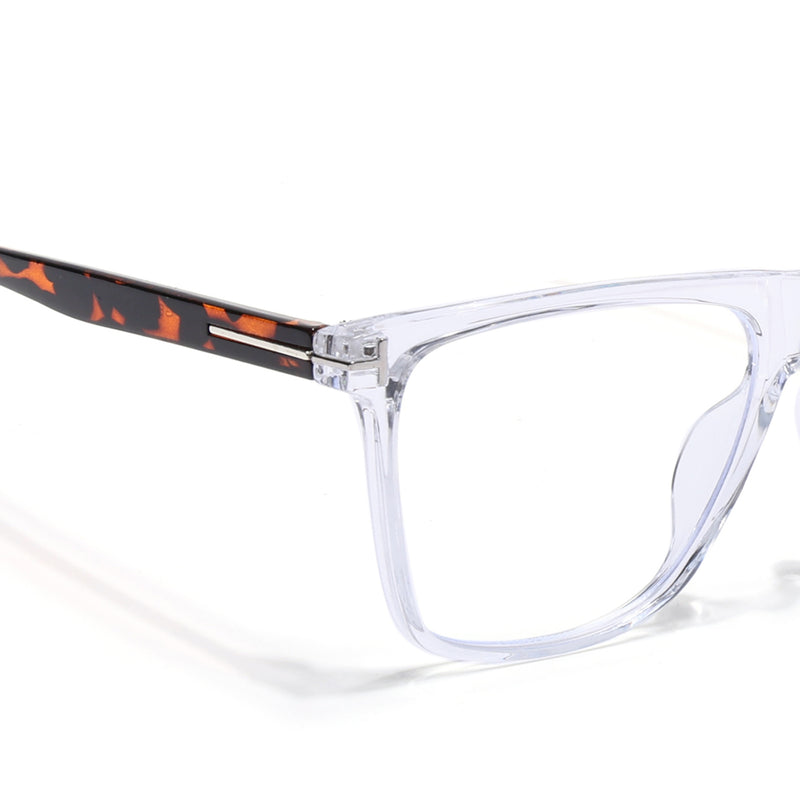 Voyage Clear Wayfarer Eyeglasses for Men & Women (602MG3902-C2)