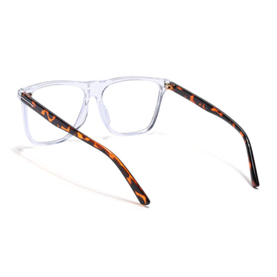 Voyage Clear Wayfarer Eyeglasses for Men & Women (602MG3902-C2)