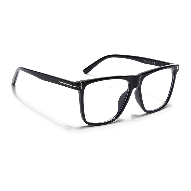 Voyage Black Wayfarer Eyeglasses for Men & Women (602MG3904-C1)