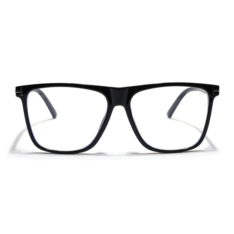 Voyage Black Wayfarer Eyeglasses for Men & Women (602MG3904-C1)