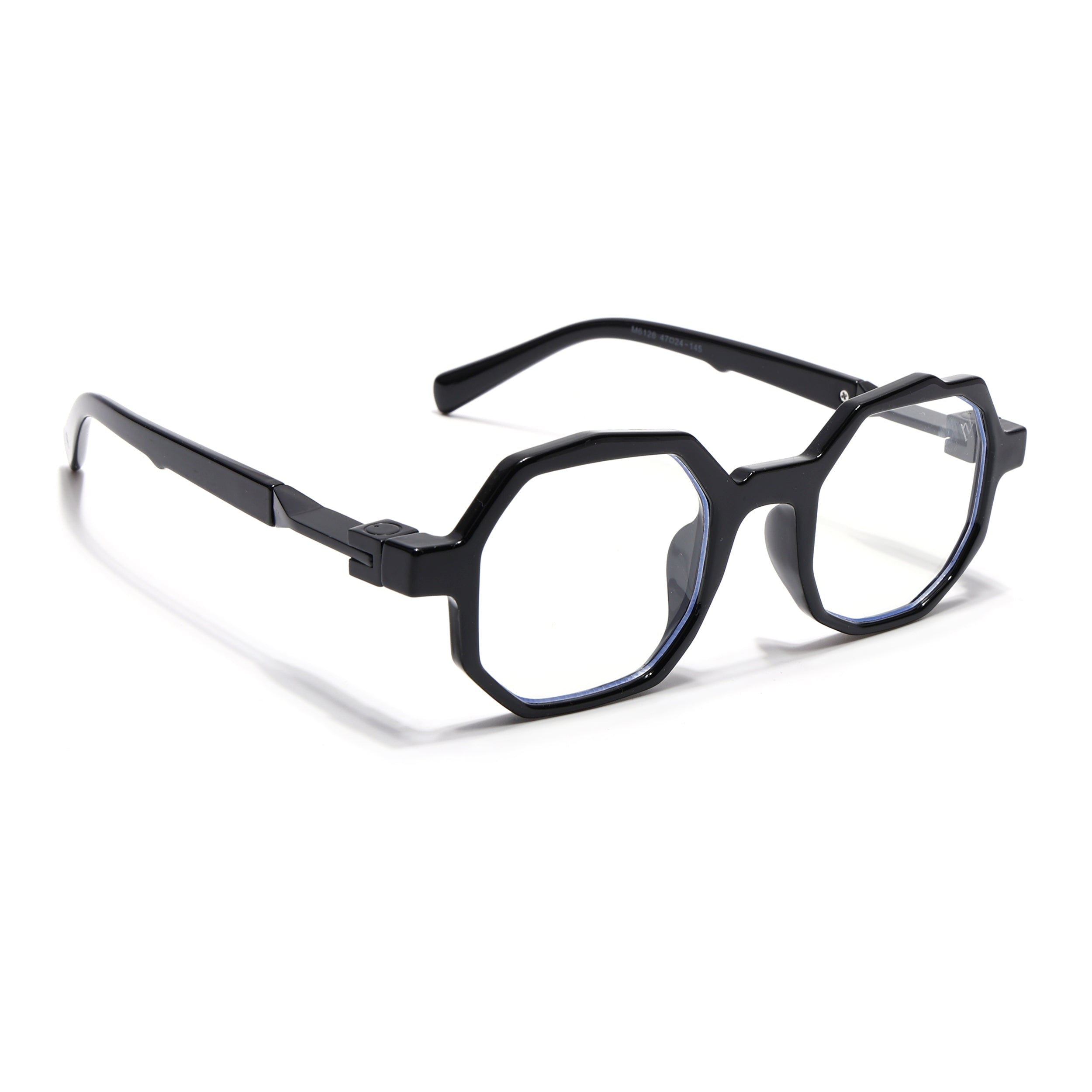 Voyage Black Geometrical Eyeglasses for Men & Women (6126FMG7122-C1)