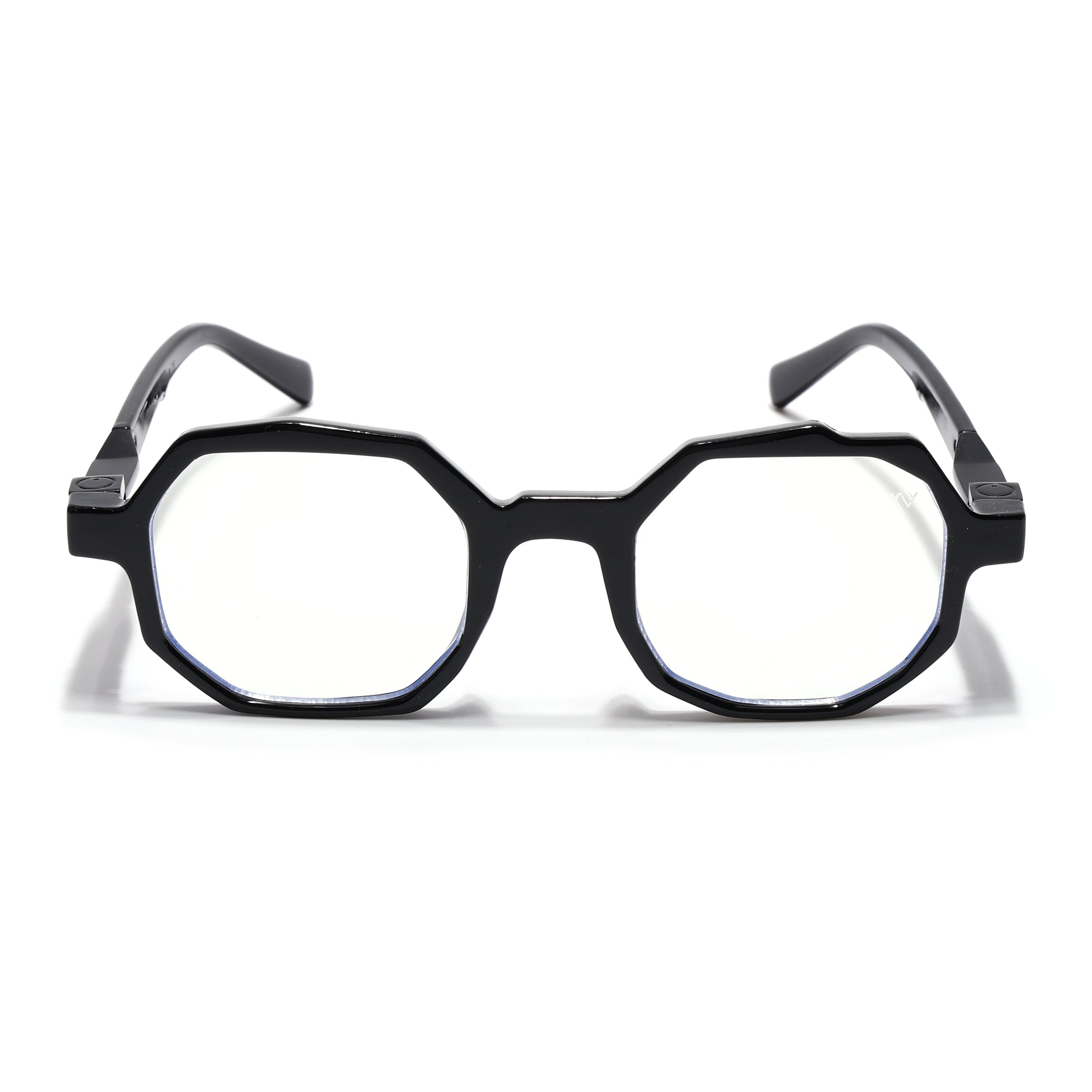 Voyage Black Geometrical Eyeglasses for Men & Women (6126FMG7122-C1)