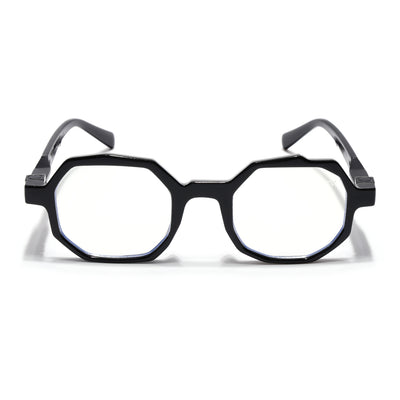 Voyage Black Geometrical Eyeglasses for Men & Women (6126FMG7122-C1)