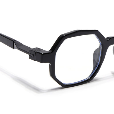 Voyage Black Geometrical Eyeglasses for Men & Women (6126FMG7122-C1)