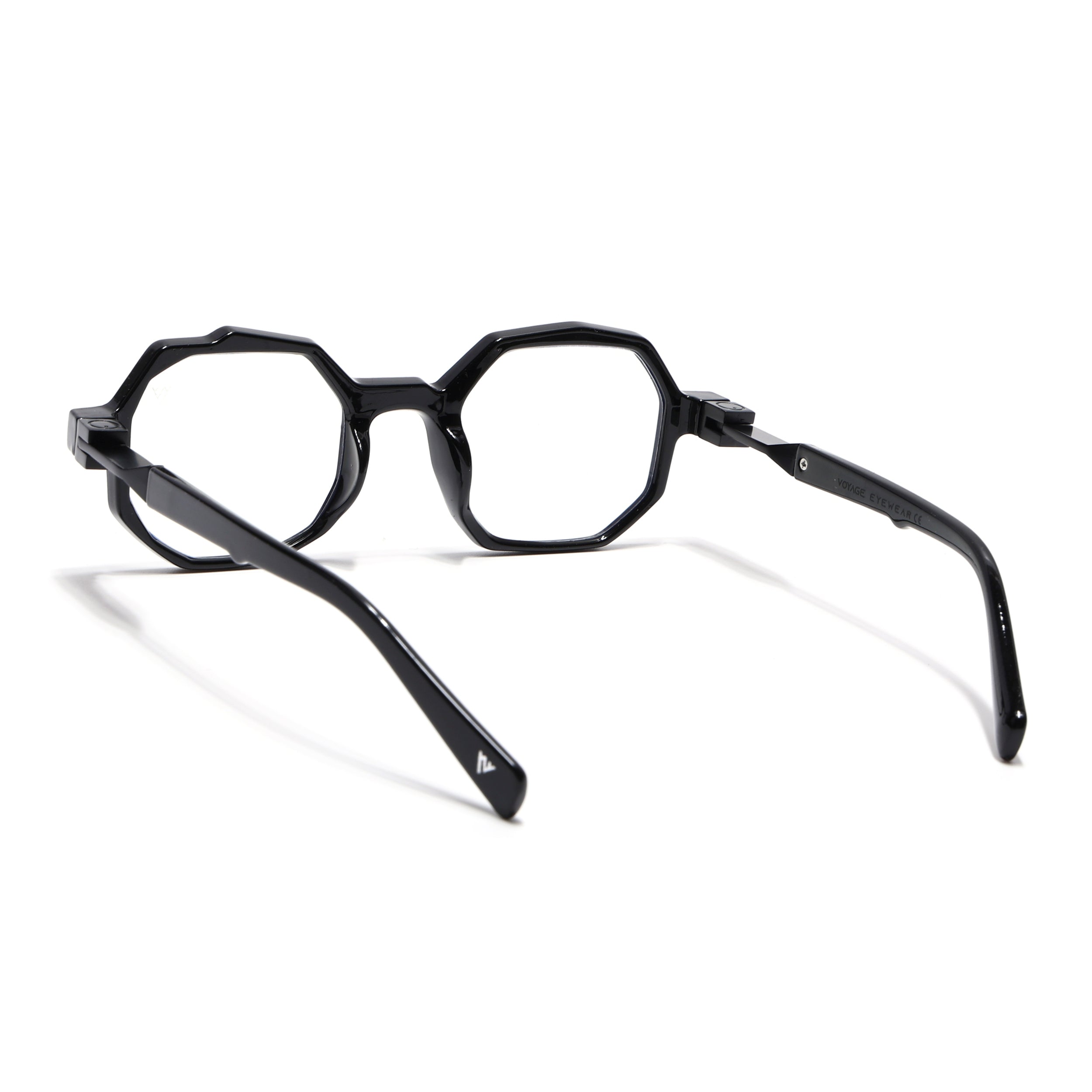 Voyage Black Geometrical Eyeglasses for Men & Women (6126FMG7122-C1)
