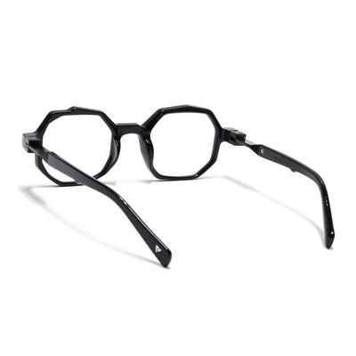 Voyage Black Geometrical Eyeglasses for Men & Women (6126FMG7122-C1)