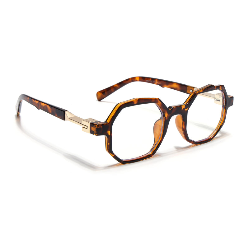 Voyage Demi Brown Geometrical Eyeglasses for Men & Women (6126FMG7123-C2)