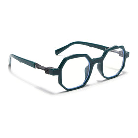 Voyage Green Geometrical Eyeglasses for Men & Women (6126FMG7124-C3)