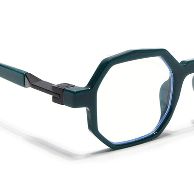 Voyage Green Geometrical Eyeglasses for Men & Women (6126FMG7124-C3)