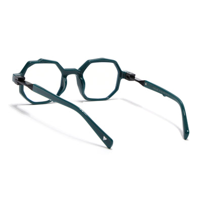 Voyage Green Geometrical Eyeglasses for Men & Women (6126FMG7124-C3)
