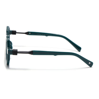 Voyage Green Geometrical Eyeglasses for Men & Women (6126FMG7124-C3)