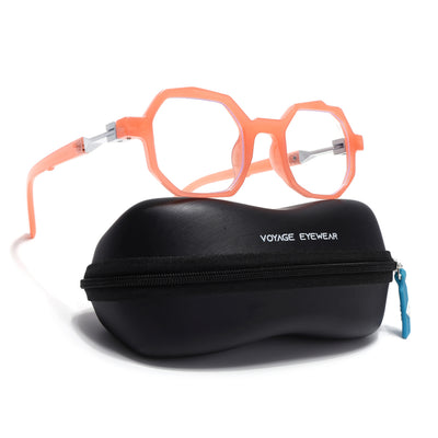 Voyage Orenge Geometrical Eyeglasses for Men & Women (6126FMG7125-C4)