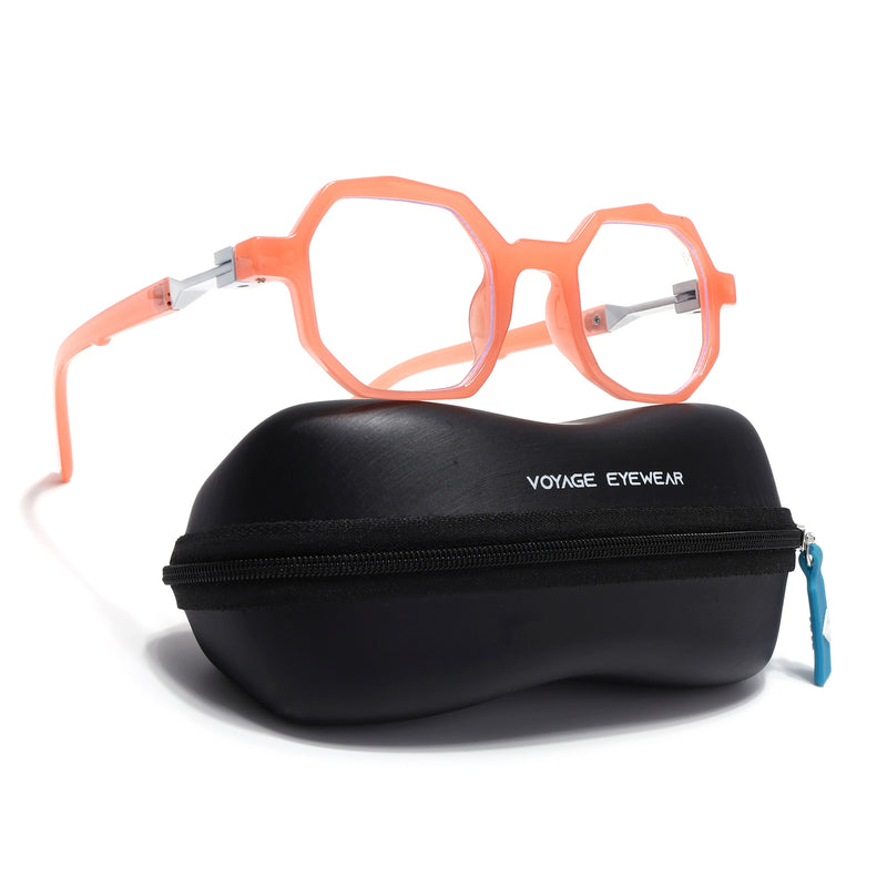 Voyage Orenge Geometrical Eyeglasses for Men & Women (6126FMG7125-C4)