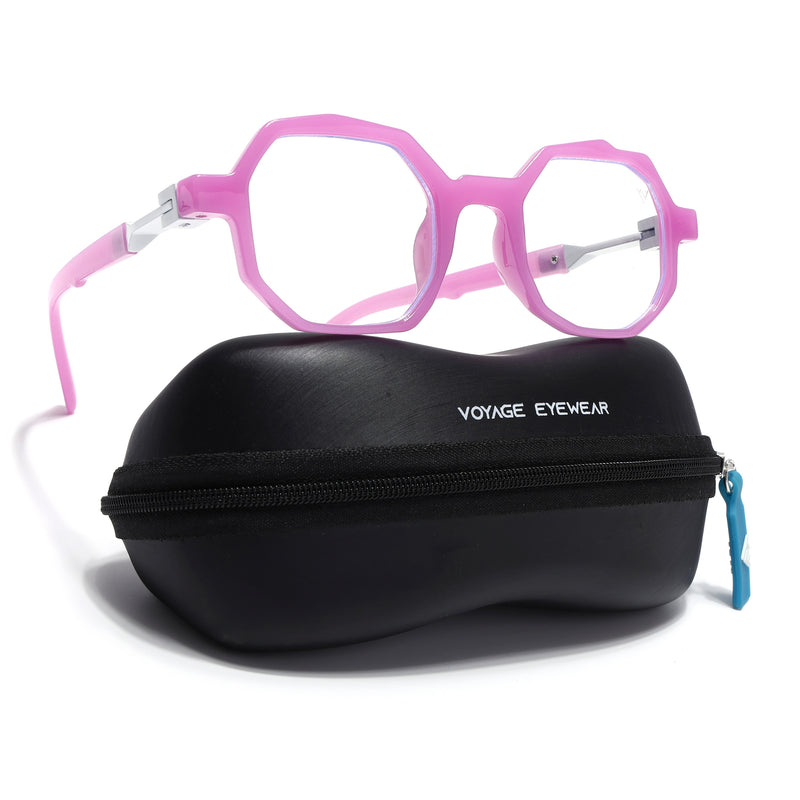 Voyage Purple Geometrical Eyeglasses for Men & Women (6126FMG7126-C5)