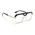 Voyage Golden & Black Wayfarer Eyeglasses for Men & Women (6166FMG7131-C1)