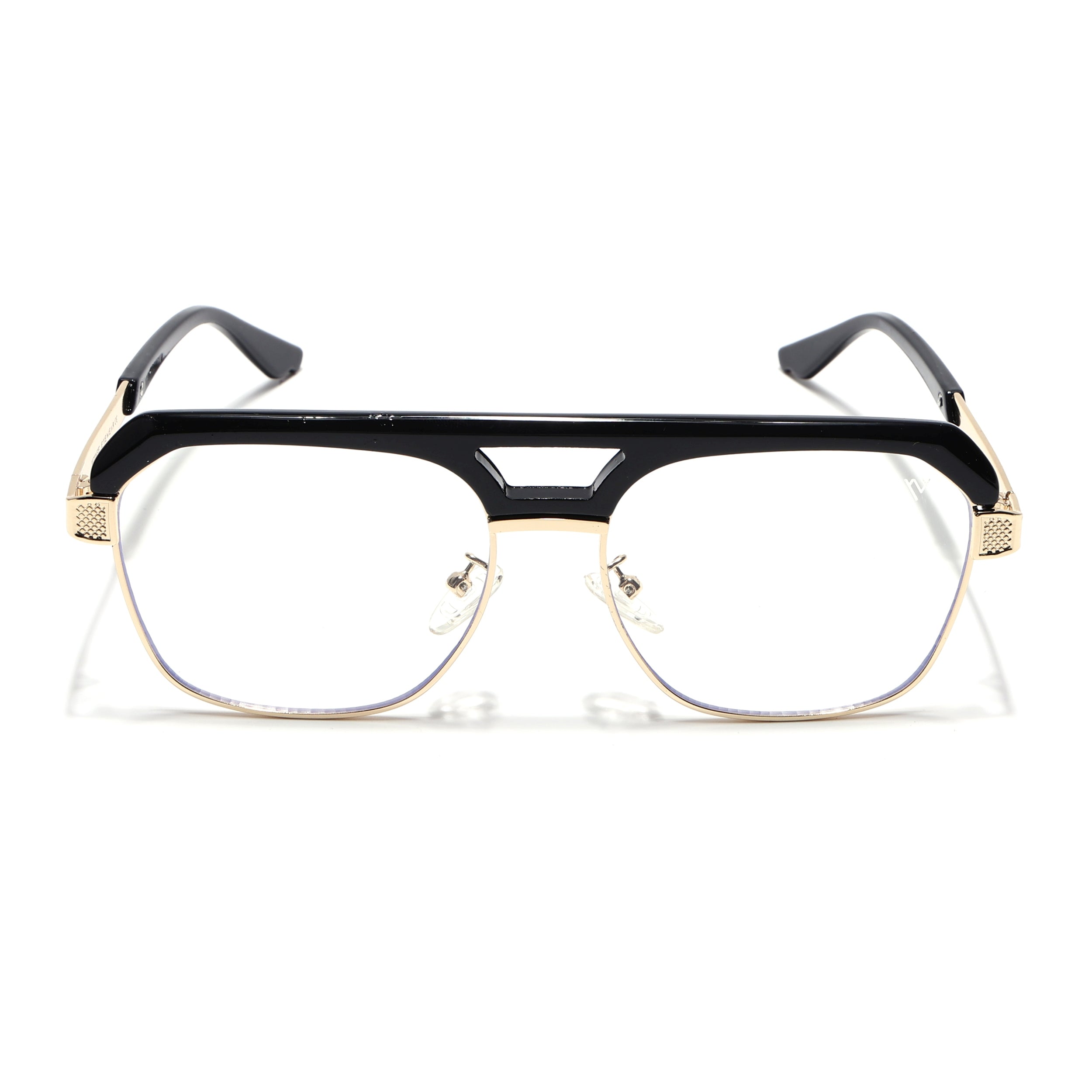 Voyage Golden & Black Wayfarer Eyeglasses for Men & Women (6166FMG7131-C1)