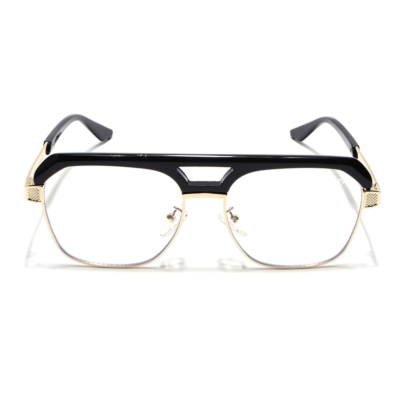 Voyage Golden & Black Wayfarer Eyeglasses for Men & Women (6166FMG7131-C1)