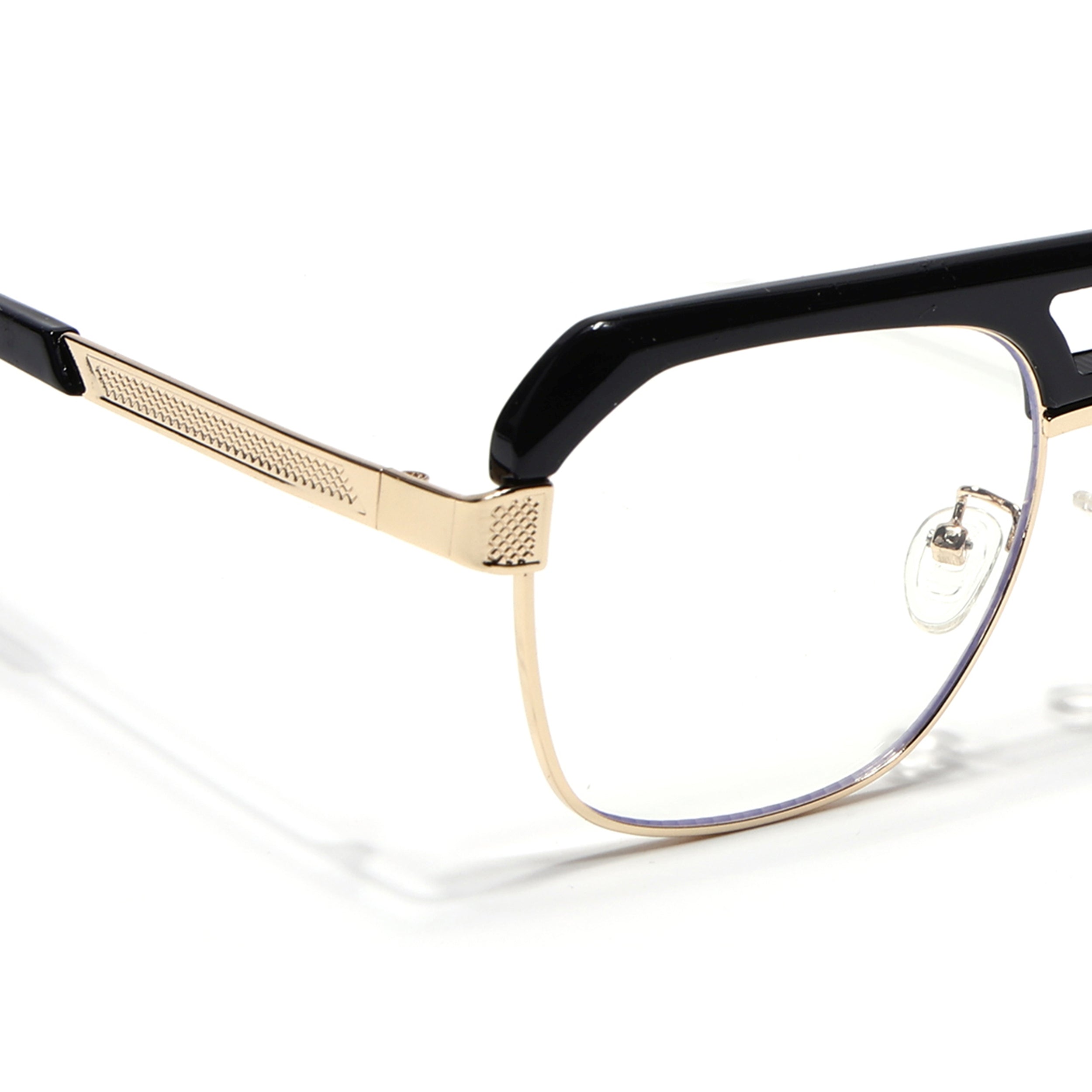 Voyage Golden & Black Wayfarer Eyeglasses for Men & Women (6166FMG7131-C1)