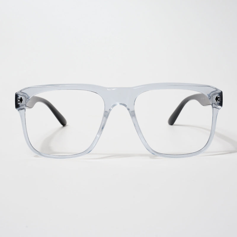EyeJack Bell Bottom Transparent Square Eyeglasses for Men & Women (62201CL361-C3)