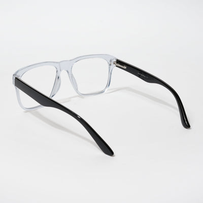 EyeJack Bell Bottom Transparent Square Eyeglasses for Men & Women (62201CL361-C3)