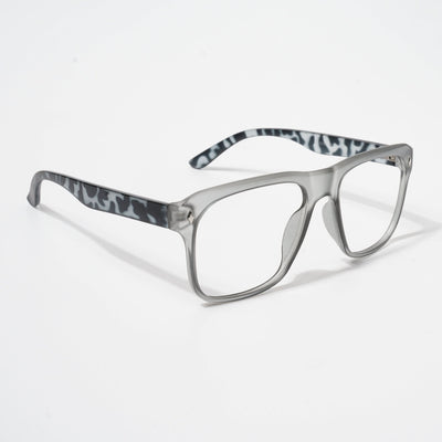 EyeJack Bell Bottom Matt Grey Square Eyeglasses for Men & Women (62201CL362-C4)
