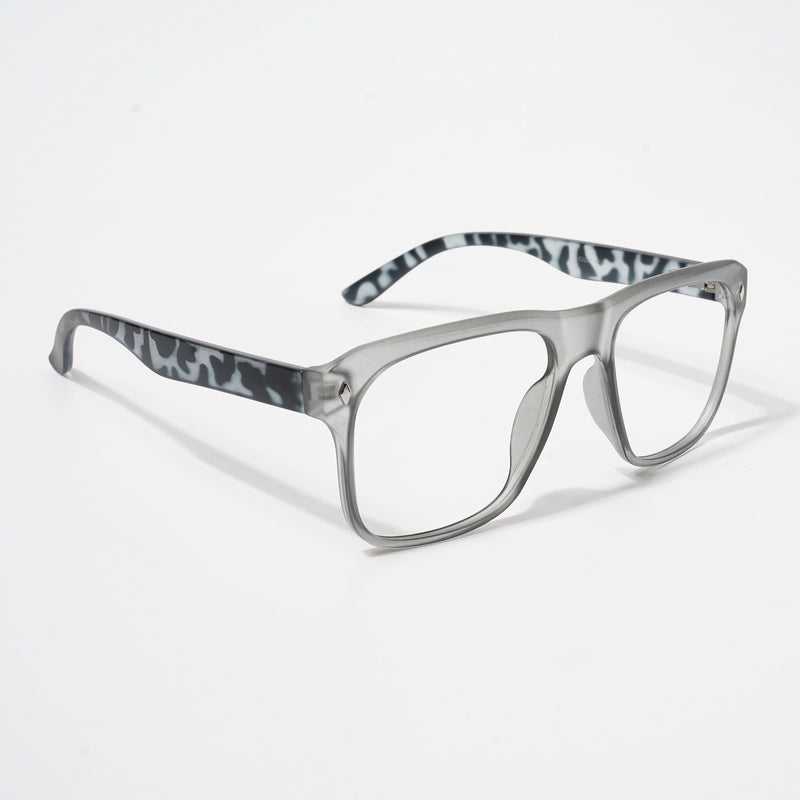 EyeJack Bell Bottom Matt Grey Square Eyeglasses for Men & Women (62201CL362-C4)