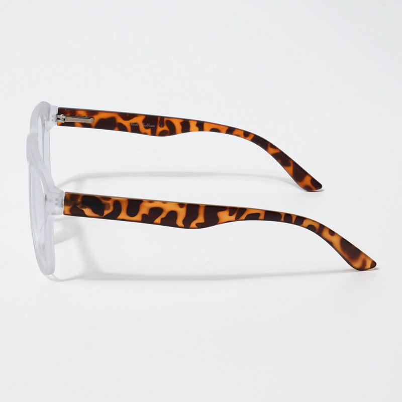 EyeJack Bell Bottom Matt Transparent Square Eyeglasses for Men & Women (62201CL364-C6)