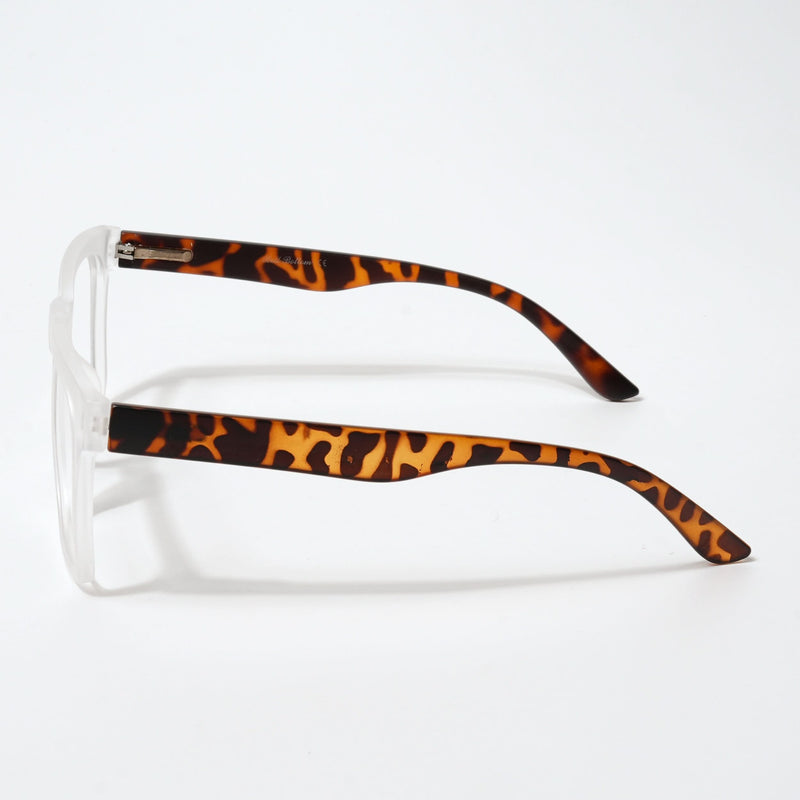 EyeJack Bell Bottom Matt Transparent Square Eyeglasses for Men & Women (62202CL373-C6)
