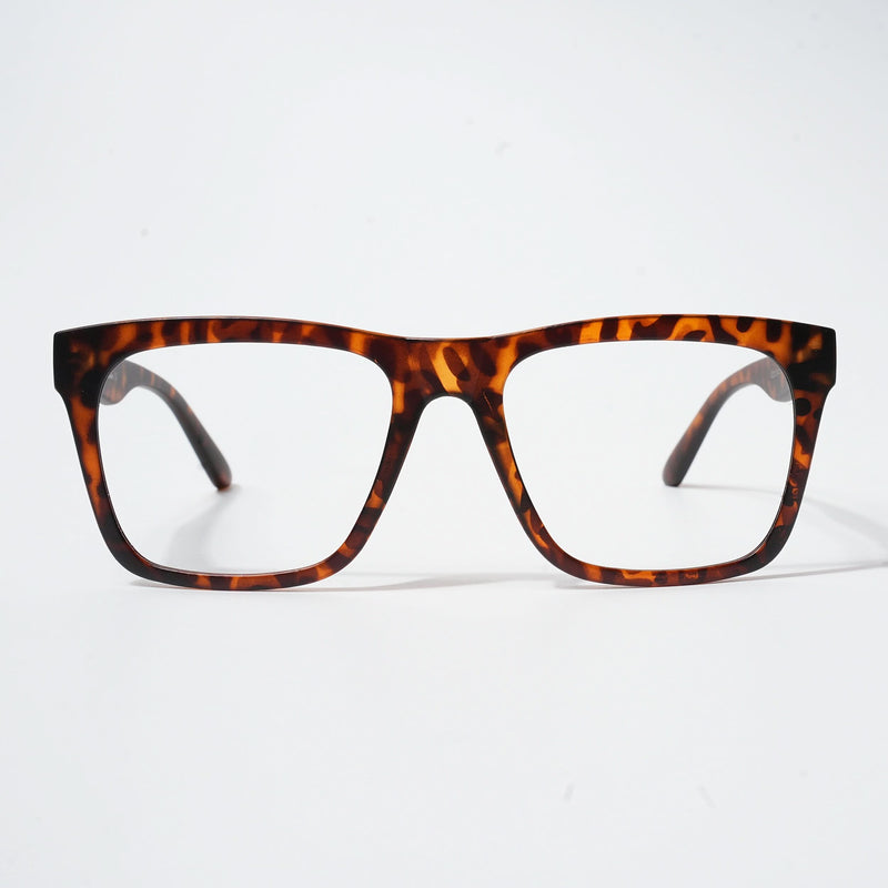 EyeJack Bell Bottom Demi Brown Square Eyeglasses for Men & Women (62202CL376-C9)