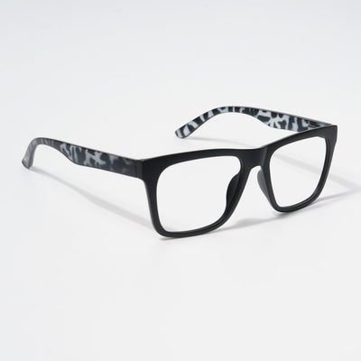 EyeJack Bell Bottom Matt Black Square Eyeglasses for Men & Women (62202CL450-C10)
