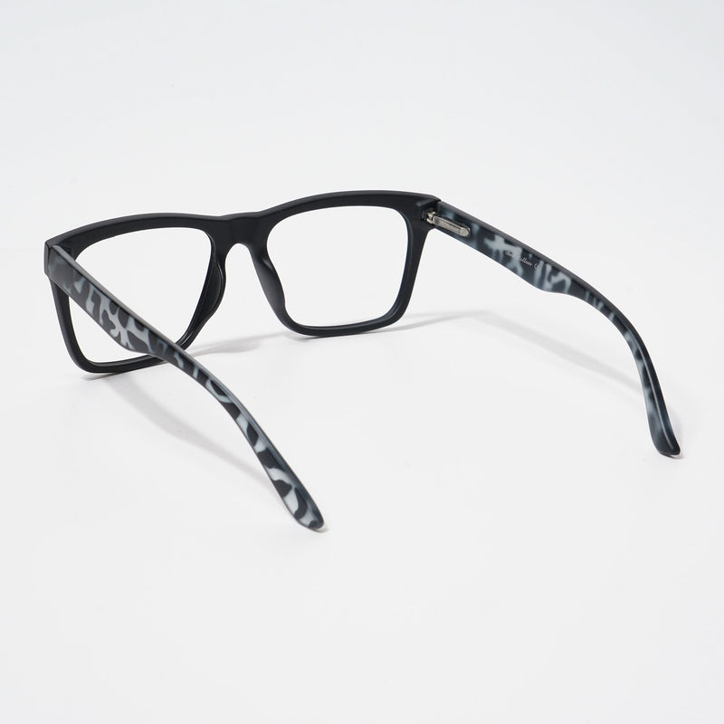 EyeJack Bell Bottom Matt Black Square Eyeglasses for Men & Women (62202CL450-C10)