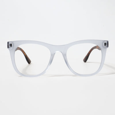 EyeJack Bell Bottom Matt Transparent Square Eyeglasses for Men & Women (62204CL391-C6)