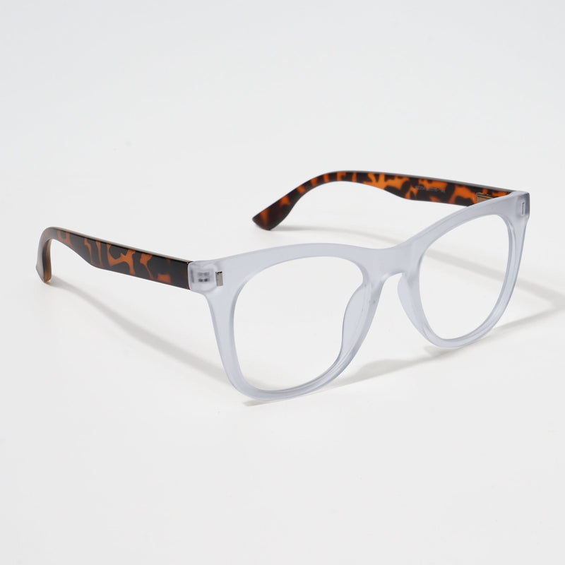 EyeJack Bell Bottom Matt Transparent Square Eyeglasses for Men & Women (62204CL391-C6)