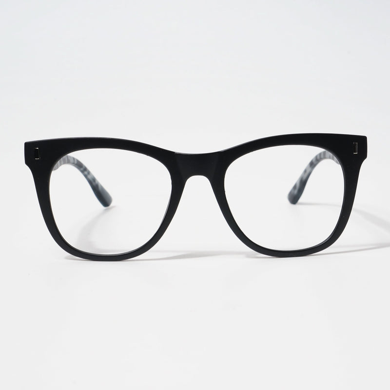 EyeJack Bell Bottom Matt Black Square Eyeglasses for Men & Women (62204CL452-C10)