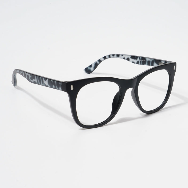 EyeJack Bell Bottom Matt Black Square Eyeglasses for Men & Women (62204CL452-C10)