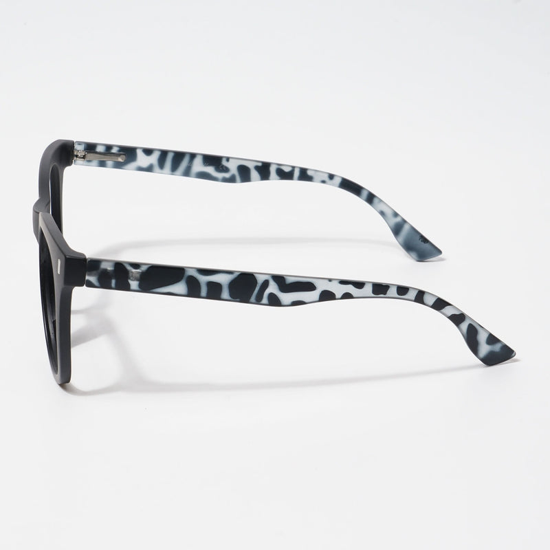 EyeJack Bell Bottom Matt Black Square Eyeglasses for Men & Women (62204CL452-C10)