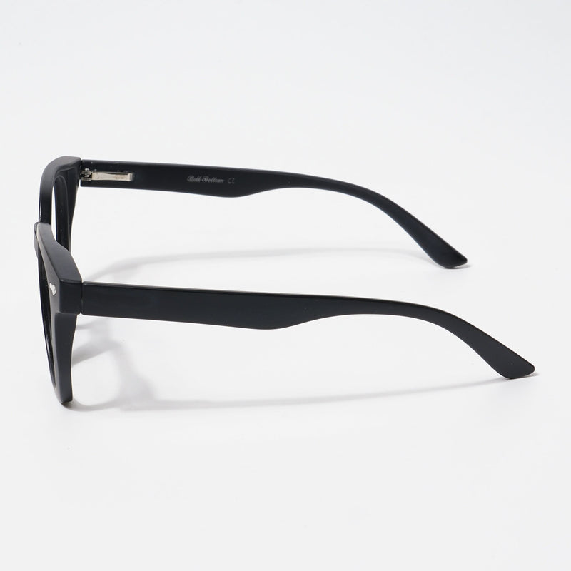 EyeJack Bell Bottom Matt Black Square Eyeglasses for Men & Women (62205CL395-C1)